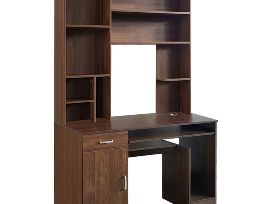 Γραφείο Με Βιβλιοθήκη Novelty 072-000088 120x55x182cm Walnut