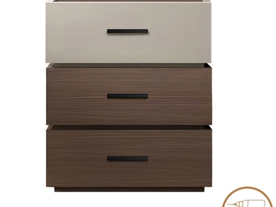 Κομοδίνο Sonlen 072-000106 60x40x66cm Walnut-Beige