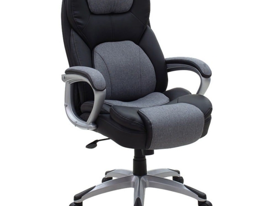 Καρέκλα Γραφείου Διευθυντή Lockie 076-000014 73x65x117 / 124.5cm Black-Grey