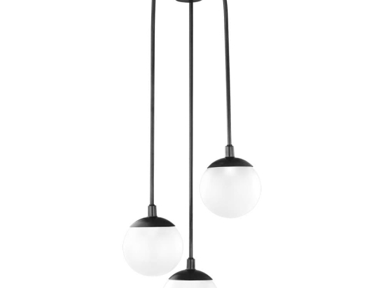 Φωτιστικό Οροφής Κρεμαστό 01104-07 3xE14 40x110cm Black Luma