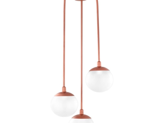 Φωτιστικό Οροφής Κρεμαστό 01104-07 3xE14 40x110cm Copper Luma