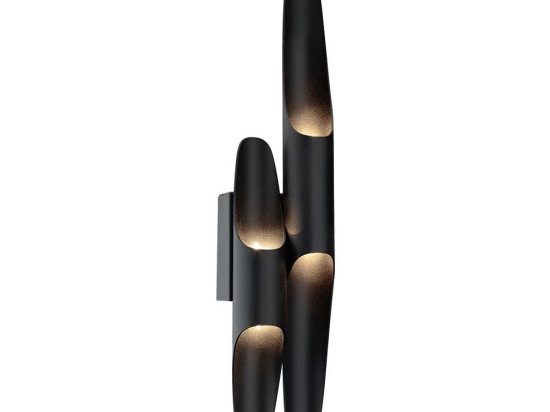 Φωτιστικό Τοίχου 01176 7W 3000K LED 10x40cm Black Luma