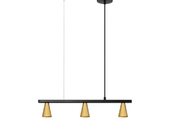 Φωτιστικό Οροφής - Ράγα 01202-07BR GU10 LED 60x10cm Gold Luma