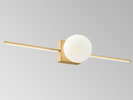 Φωτιστικό Τοίχου 01296 1xG9 & Led Strip 60x15cm Gold Luma