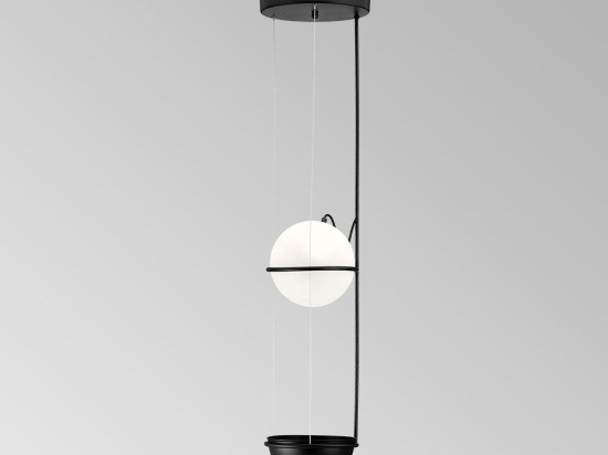 Φωτιστικό Οροφής Κρεμαστό Με Κασπώ 01328 G9 23x95cm Black Luma