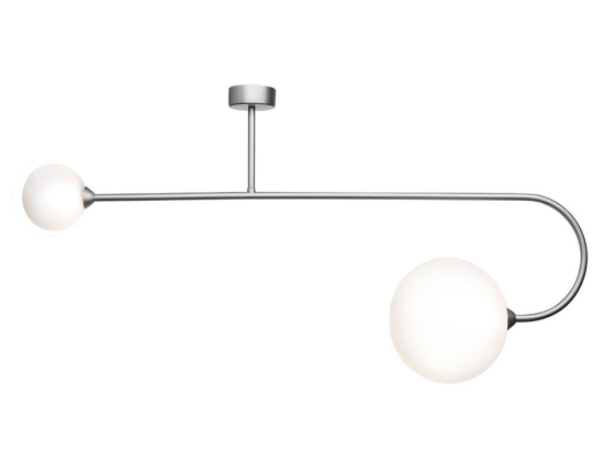 Φωτιστικό Οροφής - Πλαφονιέρα 01347 2xG9 100x50cm Silver Luma