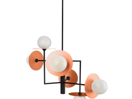Φωτιστικό Οροφής Κρεμαστό 01350 6xG9 90x100cm Copper Luma