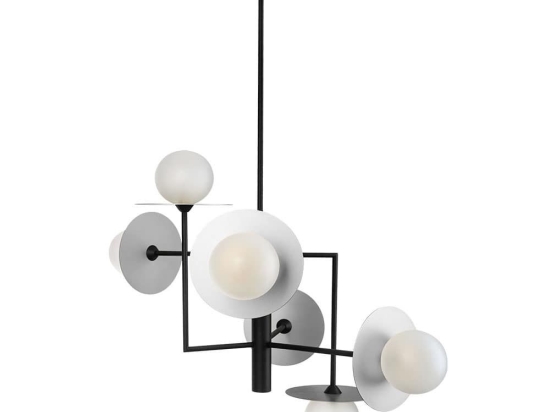 Φωτιστικό Οροφής Κρεμαστό 01350 6xG9 90x100cm Silver Luma