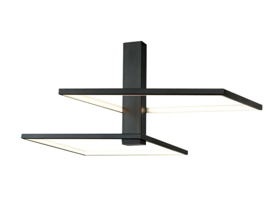 Φωτιστικό Οροφής - Πλαφονιέρα 01356 48W LED 3000K 3840Lm 54x25cm Black Luma