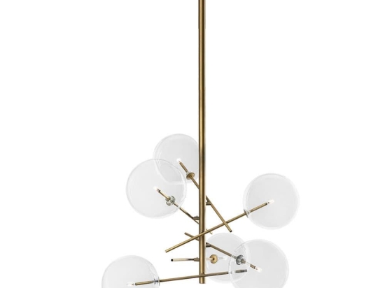 Φωτιστικό Οροφής Κρεμαστό 01360 6xG4 60x70cm Oxidized Gold Luma