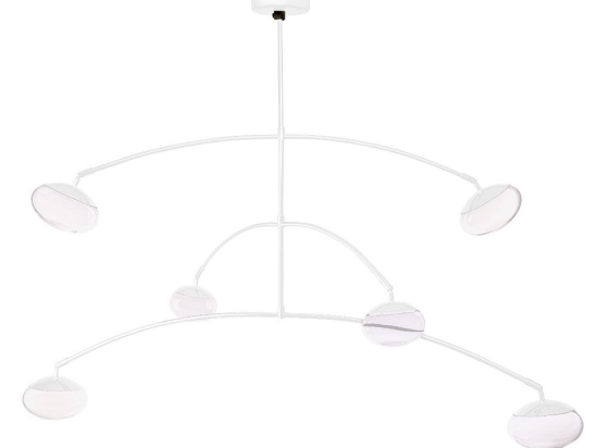 Φωτιστικό Οροφής Κρεμαστό 01363 6x5W LED 3000K 2600Lm 120-133x90cm White Luma