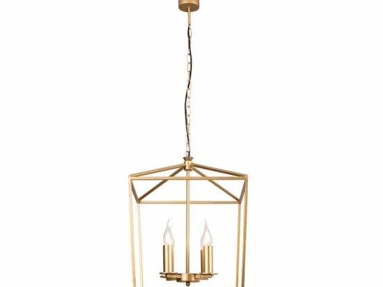 Φωτιστικό Οροφής Κρεμαστό 01367 4xE14 40x50cm Gold Luma
