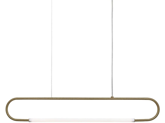 Φωτιστικό Οροφής - Ράγα 01368 7W LED 3000K 560Lm 95x15cm Oxidized Gold Luma