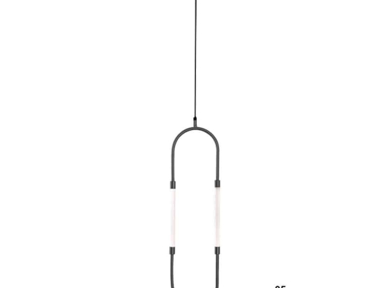 Φωτιστικό Οροφής Κρεμαστό 100-01369-05 8W LED 3000K 640Lm 20x77cm Black Luma