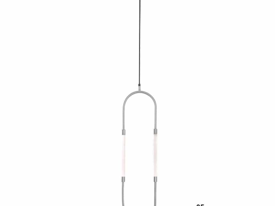 Φωτιστικό Οροφής Κρεμαστό 100-01369-05 8W LED 3000K 640Lm 20x77cm Silver Luma