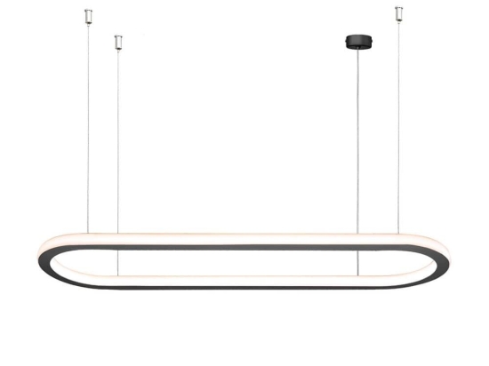 Φωτιστικό Οροφής Κρεμαστό 01370 80W LED 3000K 6400Lm 90x25x2,5cm Black Luma
