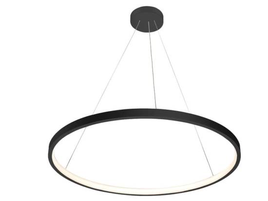 Φωτιστικό Οροφής Κρεμαστό 01377-04 D60cm 23W LED 3000K 1850Lm Black Luma