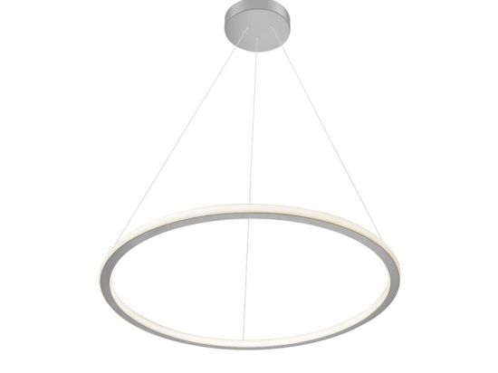 Φωτιστικό Οροφής Κρεμαστό 01381-05 60W LED 3000K 4800Lm D80cm Silver Luma