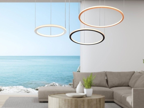 Φωτιστικό Οροφής Κρεμαστό 01381-06 76W LED 3000K 6080Lm D100cm Gold Luma