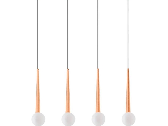 Φωτιστικό Οροφής - Ράγα 100-01392-09BR G9 85cm Copper Luma