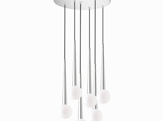 Φωτιστικό Οροφής Κρεμαστό 100-01392-13 G9 40cm Silver Luma