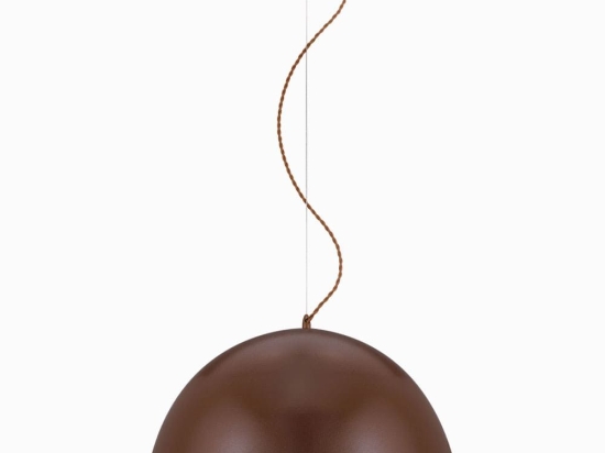 Φωτιστικό Οροφής Κρεμαστό 100-09830-03 E27 D35cm Brown Leather Luma