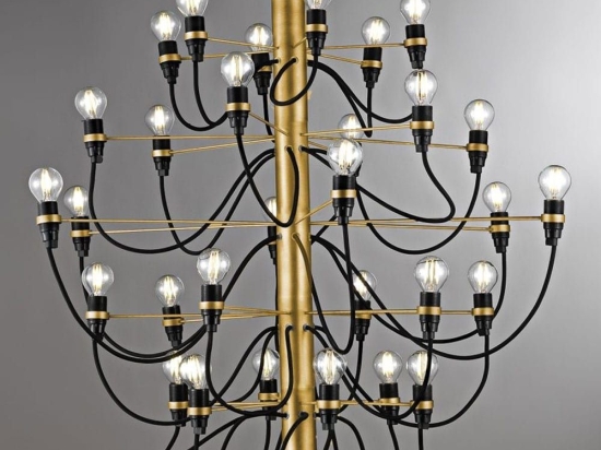 Φωτιστικό Οροφής - Πολυέλαιος 01168.31.4 30xE14 LED 80x80cm Gold Luma
