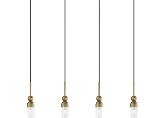 Φωτιστικό Οροφής - Ράγα 01480.09B 4xG9 85cm Oxidized Gold Luma