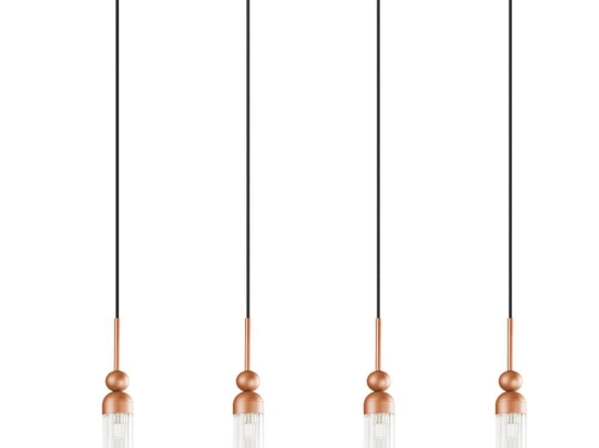 Φωτιστικό Οροφής - Ράγα 01480.09B 4xG9 85cm Copper Luma