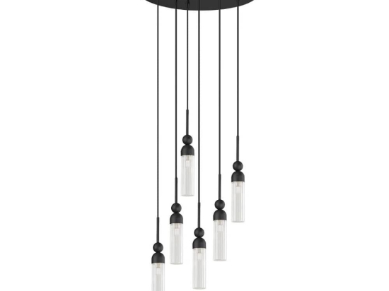 Φωτιστικό Οροφής Κρεμαστό 01480.13 6xG9 D.40cm Black Luma