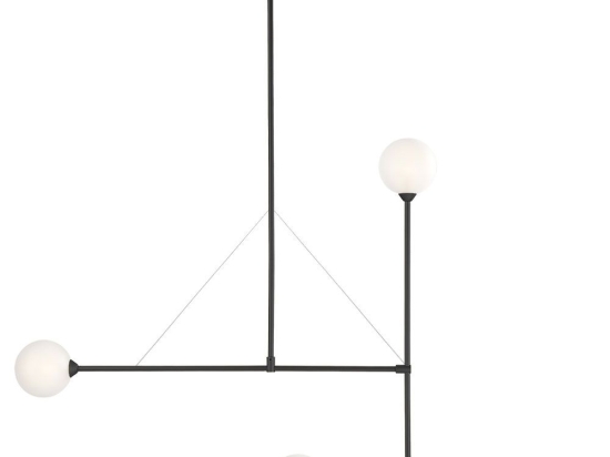 Φωτιστικό Οροφής Κρεμαστό 01482 4xG9 112x126cm Black Luma