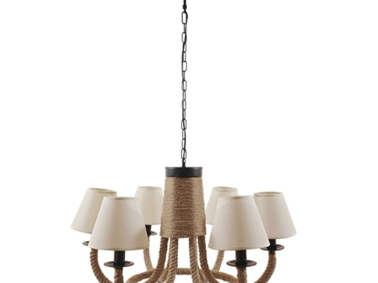 Φωτιστικό Οροφής Verone 10001020 6xE14 Φ65x45cm Black-Beige GloboStar