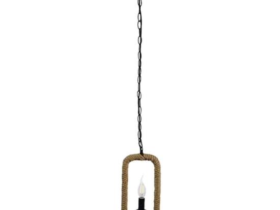 Φωτιστικό Οροφής Lindell 10001110 E14 Φ18x33cm Beige-Black GloboStar