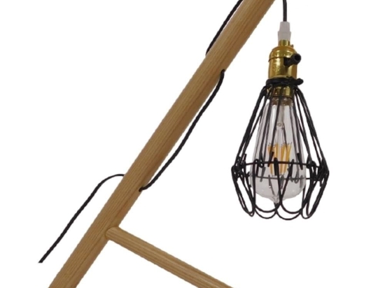 Φωτιστικό Επιτραπέζιο Elma 10001335 E27 Φ10x34x22,5x42cm Black GloboStar
