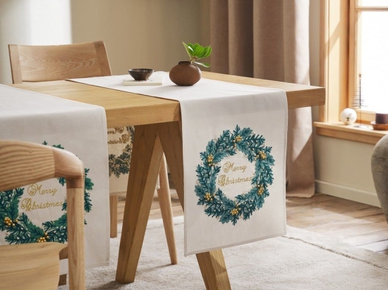 Runner Χριστουγεννιάτικο 215 Beige-Green Gofis Home 37X160