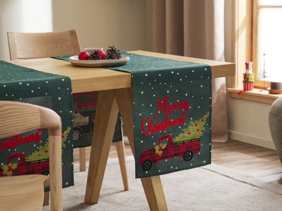 Runner Χριστουγεννιάτικο 286 Green-Red Gofis Home 37X160