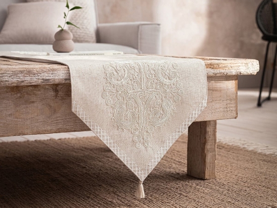 Runner Althea 304 Linen Gofis Home 40X150 Λινό-Πολυέστερ