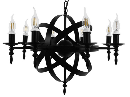 Φωτιστικό Οροφής Estelle 01003 Black GloboStar Μέταλλο
