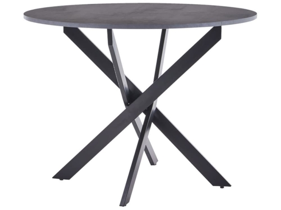 Τραπέζι Dammero 101-000089 Φ100x75cm Dark Grey-Black