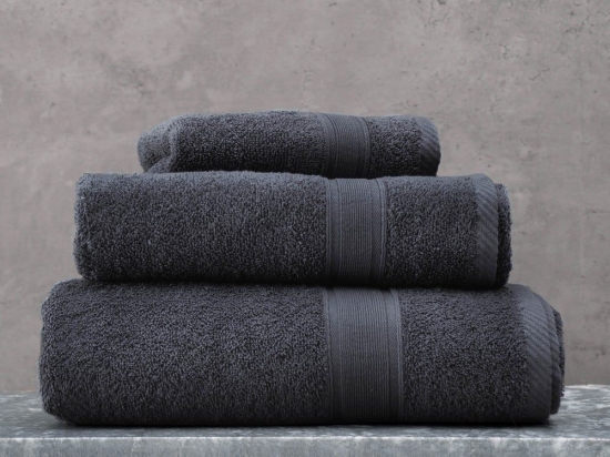 Πετσέτα Illusion Dark Grey Ρυθμός Χεριών 30x50cm 100% Βαμβάκι