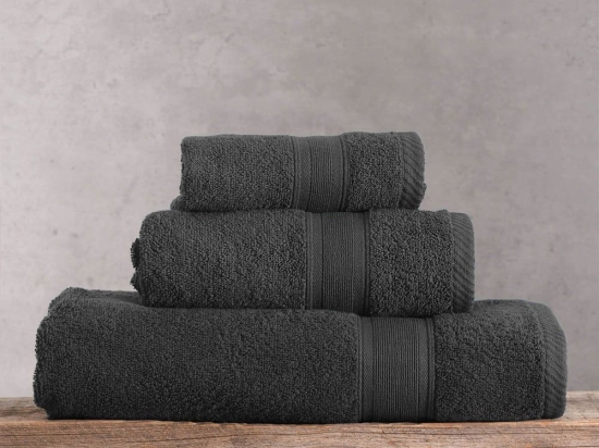 Πετσέτα Illusion Anthracite Ρυθμός Χεριών 30x50cm 100% Πενιέ Βαμβάκι