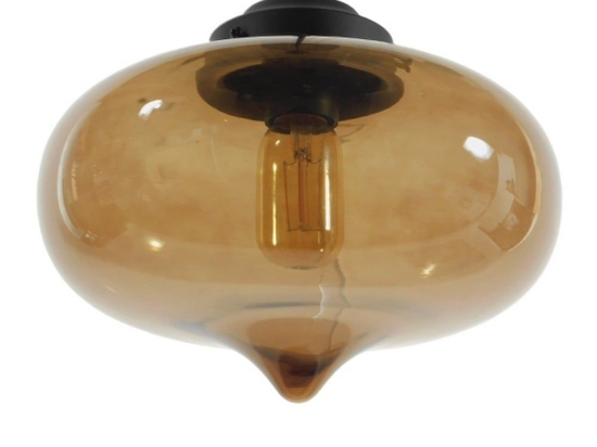 Φωτιστικό Οροφής Pomegranate 01029 Brown GloboStar Γυαλί