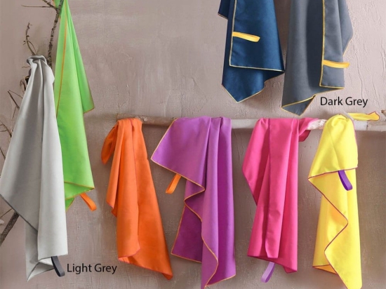 Πετσέτα Θαλάσσης Urban Light Grey Ρυθμός Θαλάσσης 90x160cm Microfiber