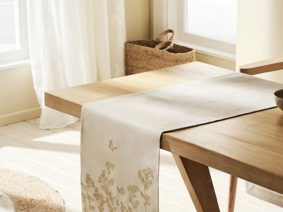 Καρέ Odelia 411 Ecru Gofis Home 85X85 Βαμβάκι-Πολυέστερ