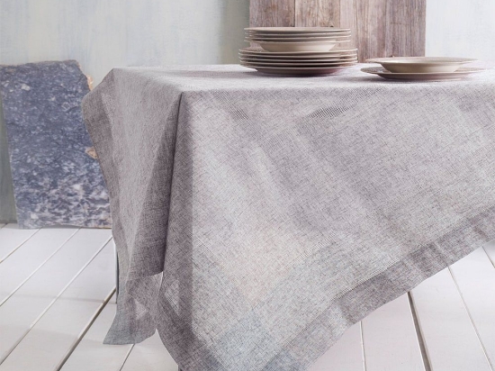 Τραπεζομάντηλο Roan Grey Ρυθμός 140 X140 140x140cm Λινό-Πολυέστερ