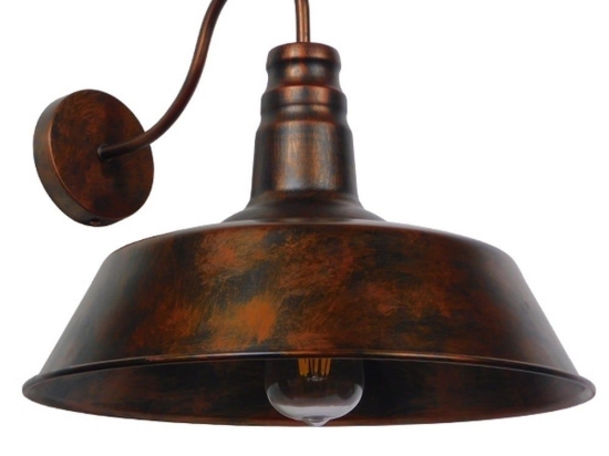 Φωτιστικό Τοίχου-Απλίκα Sord 01052 Iron Rust GloboStar Μέταλλο