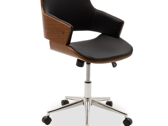Καρέκλα Γραφείου Εργασίας Fern 106-000001 53x61x79/89 Black - Walnut