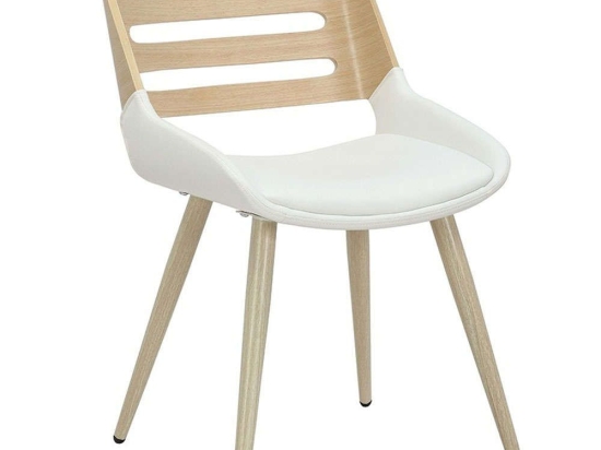 Καρέκλα Brody 106-000036 51x55x76cm Natural-White Ξύλο,PU