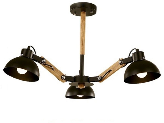 Φωτιστικό Οροφής Old School 01093 Black GloboStar Ξύλο