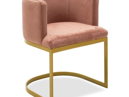 Πολυθρόνα Viv 110-000022 52x56x71cm Apple-Gold Βελούδο, Μέταλλο
